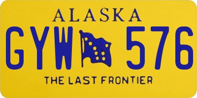 AK license plate GYW576
