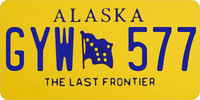 AK license plate GYW577
