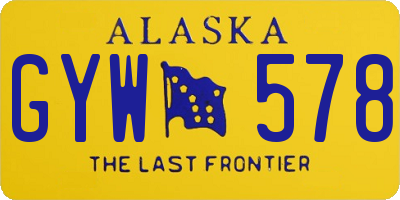 AK license plate GYW578
