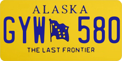 AK license plate GYW580