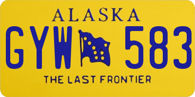 AK license plate GYW583