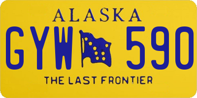AK license plate GYW590