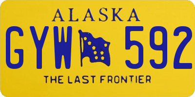 AK license plate GYW592