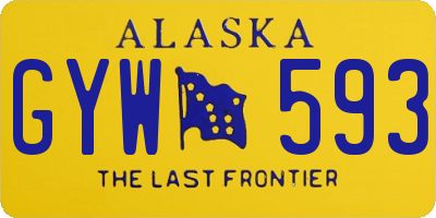 AK license plate GYW593
