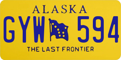 AK license plate GYW594