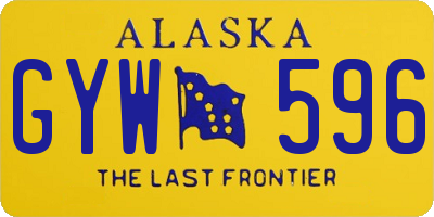 AK license plate GYW596
