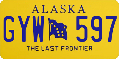 AK license plate GYW597