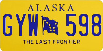 AK license plate GYW598