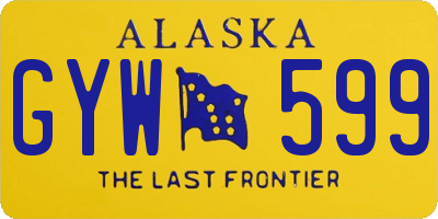 AK license plate GYW599
