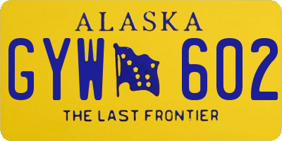 AK license plate GYW602