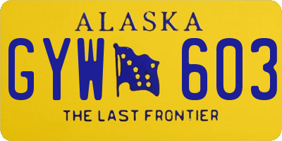 AK license plate GYW603