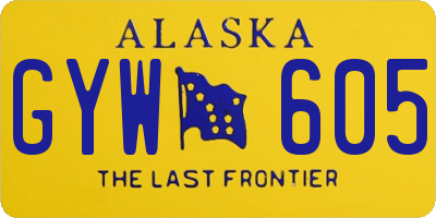 AK license plate GYW605
