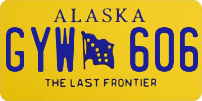 AK license plate GYW606