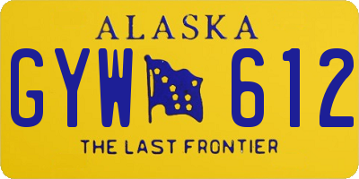 AK license plate GYW612