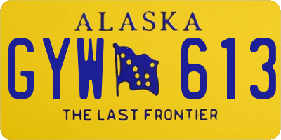 AK license plate GYW613