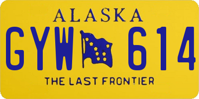AK license plate GYW614