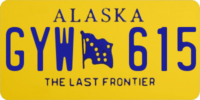 AK license plate GYW615