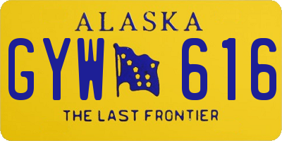 AK license plate GYW616