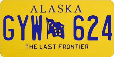AK license plate GYW624