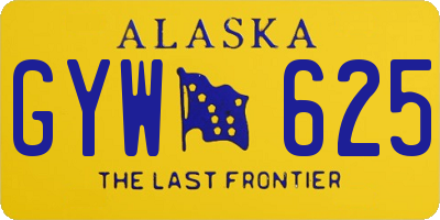AK license plate GYW625