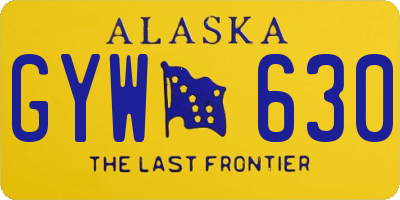 AK license plate GYW630