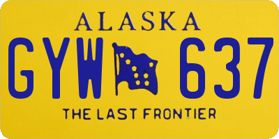 AK license plate GYW637