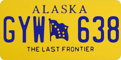 AK license plate GYW638