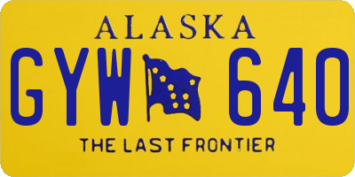 AK license plate GYW640