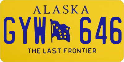 AK license plate GYW646