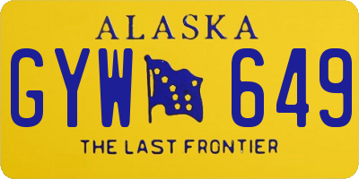AK license plate GYW649
