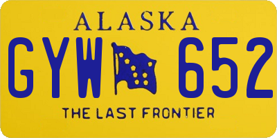 AK license plate GYW652