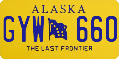 AK license plate GYW660