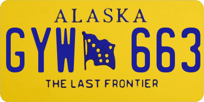 AK license plate GYW663