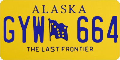 AK license plate GYW664