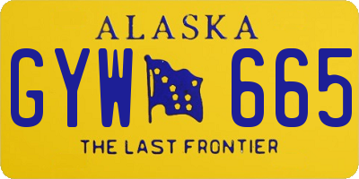 AK license plate GYW665