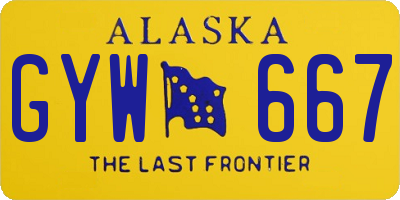 AK license plate GYW667