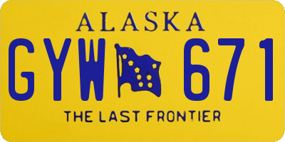 AK license plate GYW671