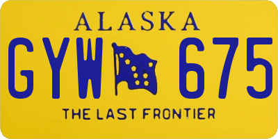 AK license plate GYW675