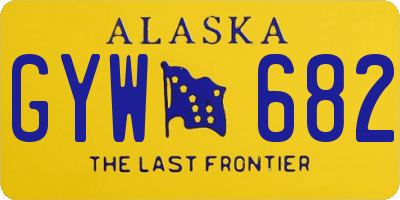 AK license plate GYW682
