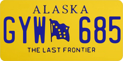 AK license plate GYW685