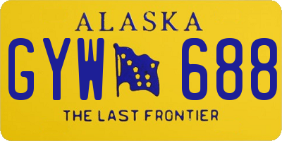 AK license plate GYW688