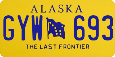 AK license plate GYW693