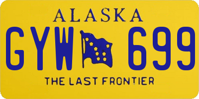 AK license plate GYW699