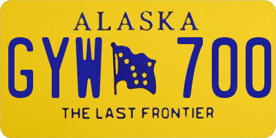 AK license plate GYW700