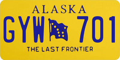 AK license plate GYW701
