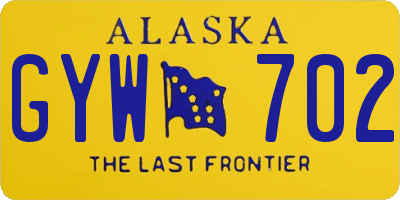AK license plate GYW702