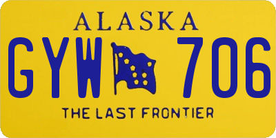 AK license plate GYW706