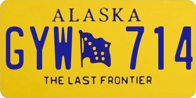AK license plate GYW714