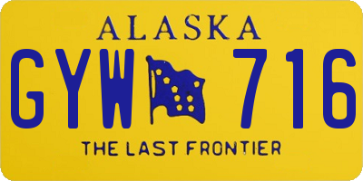AK license plate GYW716