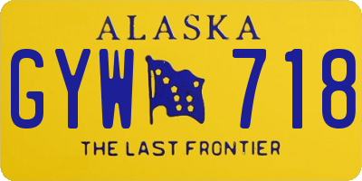 AK license plate GYW718